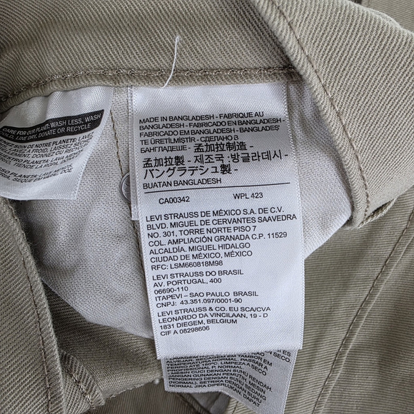 Casual Utility Levi’s 502 Taper Big & Tall Pants Men’s 48x32 Stretch Khaki Twill - Picture 12 of 14